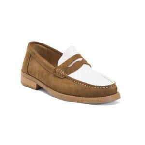 GREATS Cuoio Made In Italy Suede Essex Penny Loafers